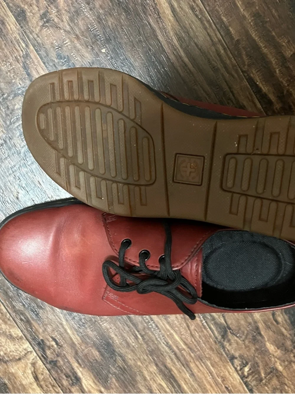 Dr. Martens Men's Lace-Up Oxfords in Red